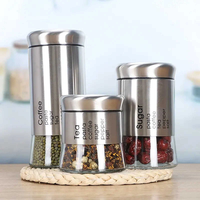 China Supplier Glass Spice Jar Bottles with Lids, Salt and Spice Shaker, Condiment Glass Cruet