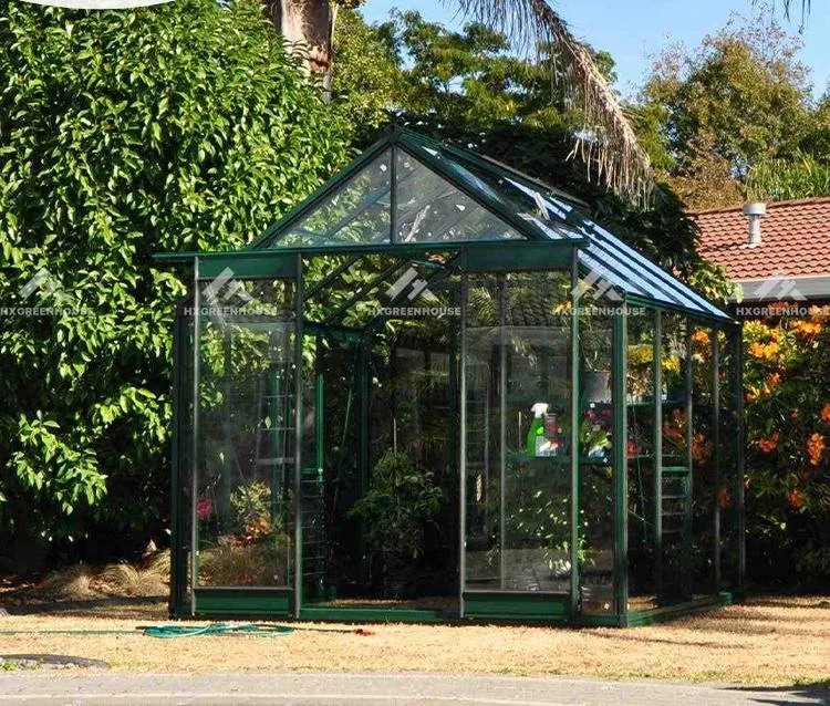 8X20 Walk in Greenhouse Aluminium Polycarbonat Gewächshaus Winter Container Grün Haus für Tomaten