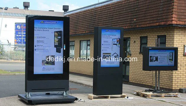 Dedi 65pouce à l'extérieur de la signalisation numérique LCD moniteur LCD affichage publicitaire Player