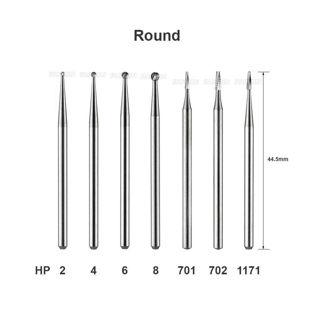 Medical Engraving Products Manufacturers HP Shank Technician Use Round End Taper Fissure Carbide Burr ISO HP-1171 194/012