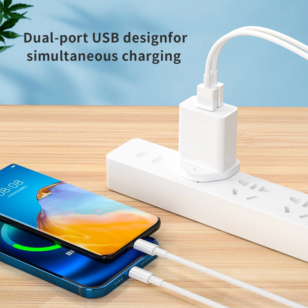 Top Selling UK Cell Phone Charger 12W Dual USB a Fast Charging Chargers for Smart Cellphone USB Wall Charger