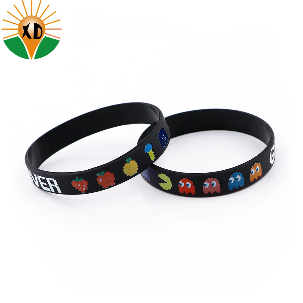 Watches Ibeacon Lock Thermal Customized Logo Elastic Rubber Glow Bracelet PVC Slap Promotional Silicone Wristband