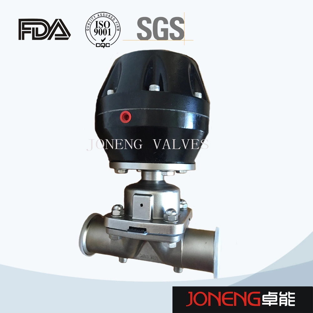 Stainless Steel Sanitary Fittings Weld/Clamped Pneumatic Block Membrane Valve