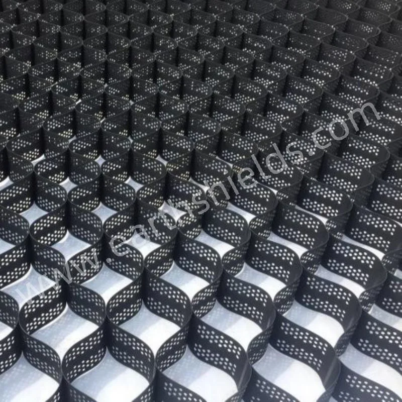 HDPE Geocell Gravel Road Highway Gravel Driveway Black HDPE Drain Drainage Cell