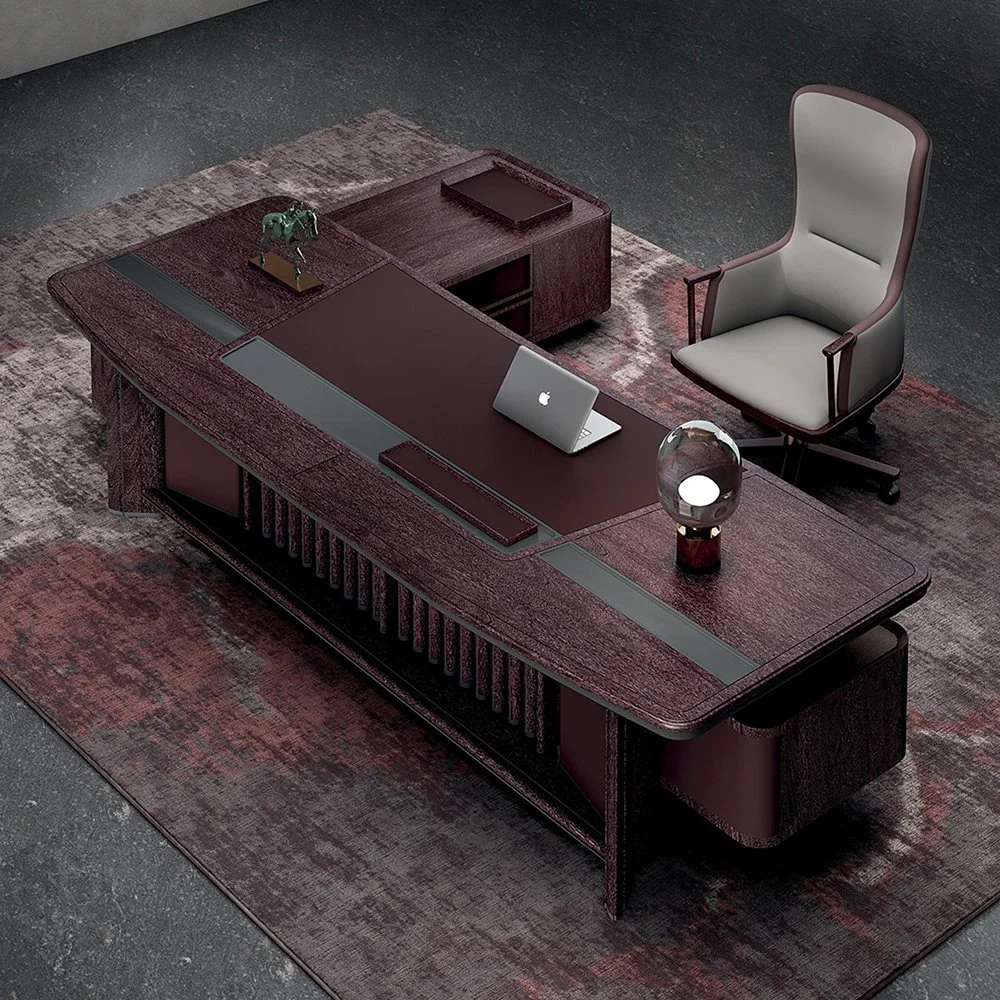 El CEO de lujo en mesa de madera de la Oficina escritorio ejecutivo moderno mobiliario de oficina