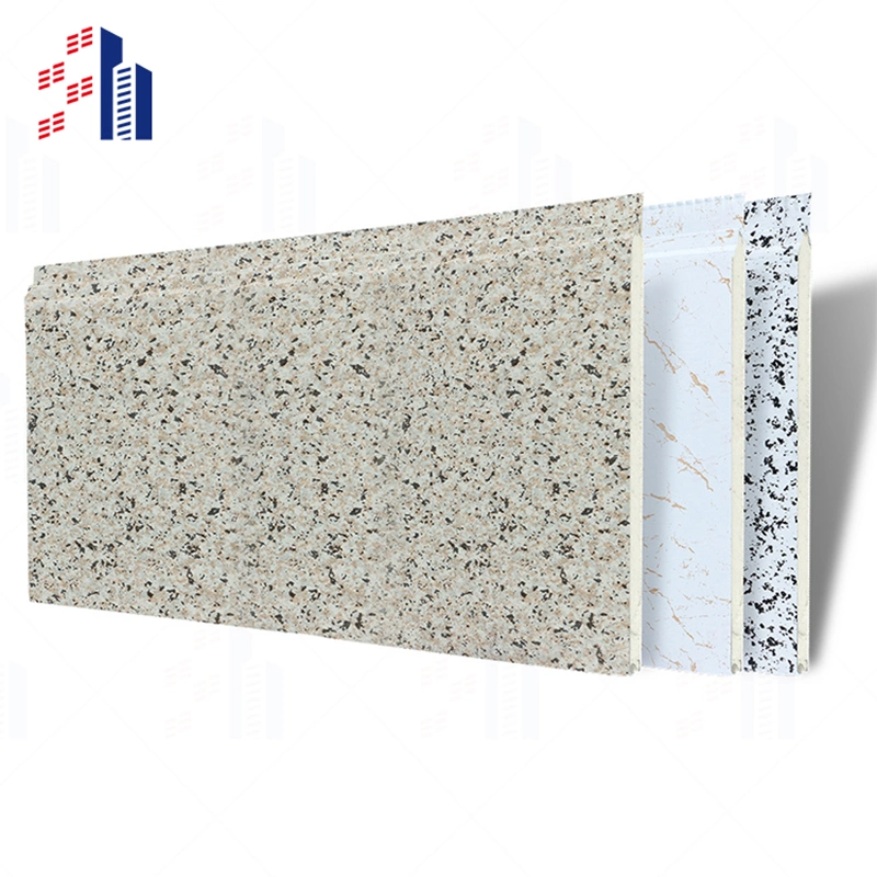 Marble Pattern Exterior Wall Decorative Material Prefabricated Polyurethane Insulation Sandwich Wall Panels