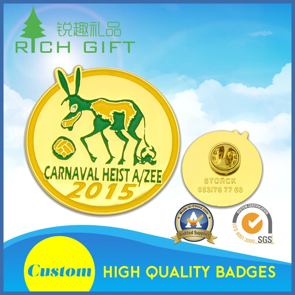 Cheap Brass Stamped Reel RFID Souvenir Set Badge with Cartoon Design in China