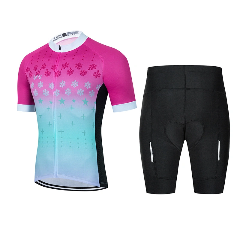 Women's Mountain Road Bike Jersey Top and Shorts Set Light Weight Cycling Wear