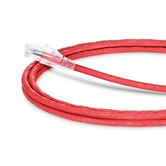 Patch Cord Computer Cable UTP Cat5e Unshielded 2m PVC LSZH 305m with Copper Clad Aluminum, Red