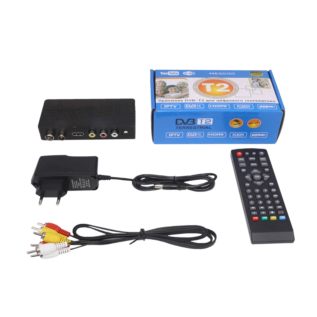 H. 264 DVB-T2 TV Box WiFi soporte IPTV de Youtube