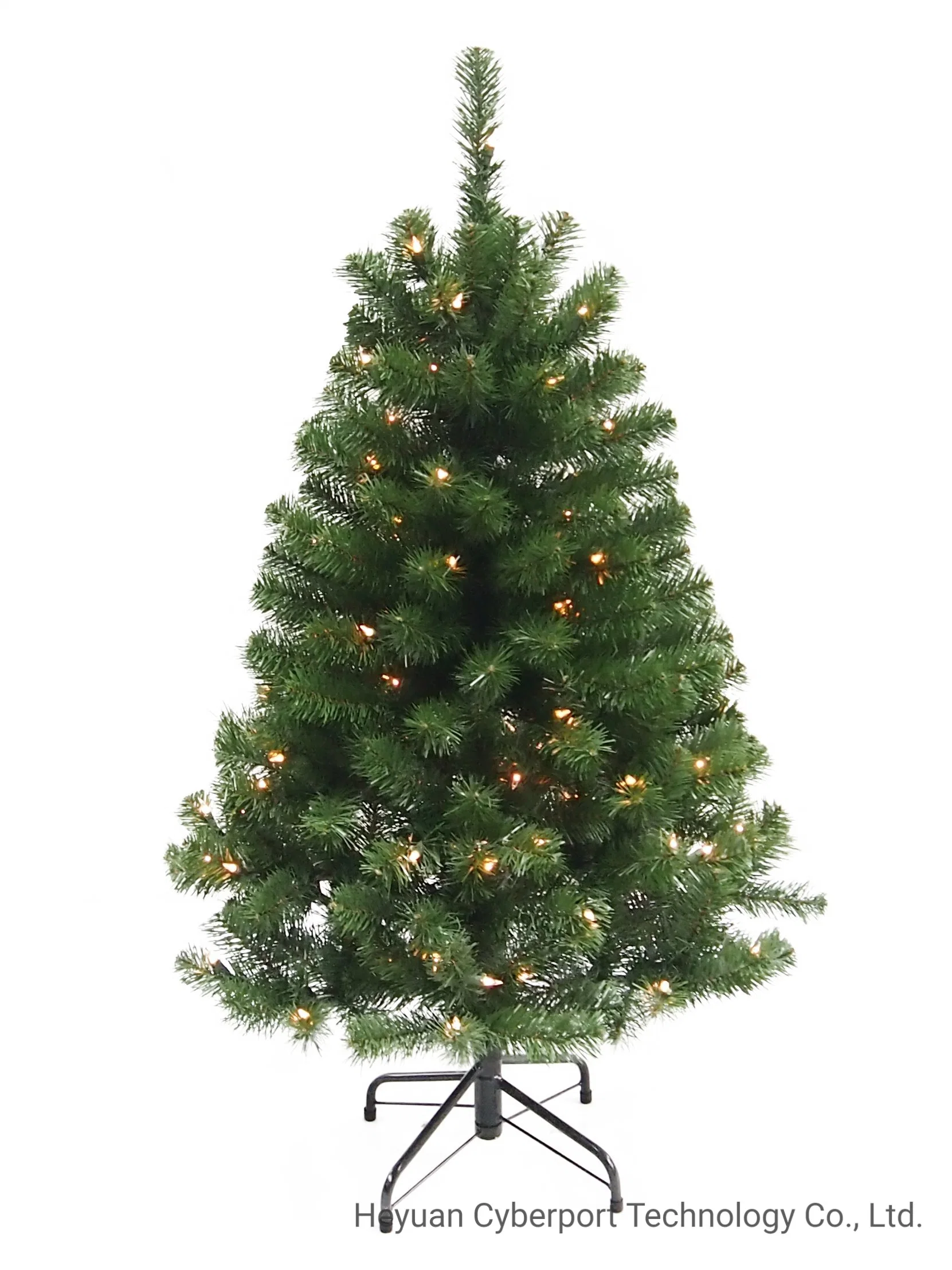 Decoração de Natal de fábrica 3FT Fir Canadense Artificial grande árvore verde de PVC Faux pequena árvore de Natal