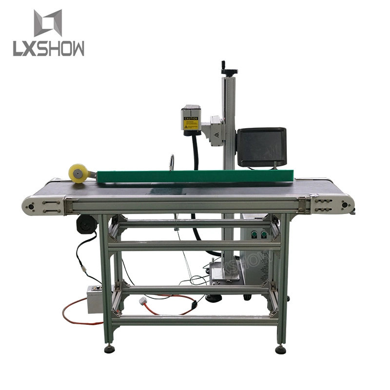 Good Price for 30W Portable Separate Fiber Laser Marking Machine+Pen Conveyor for Pen Line