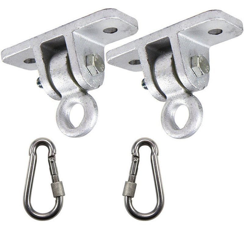 Steel Hanging Carabiner Hangers Seat Trapeze Sets Play Swing Hangers Locking Snap Hooks Heavy Duty Swing Hook Bl15211