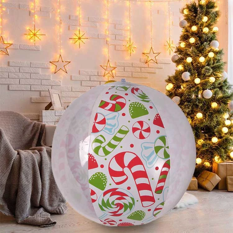 Fête de Noël Jouets Boule Gonflable en PVC Décorée