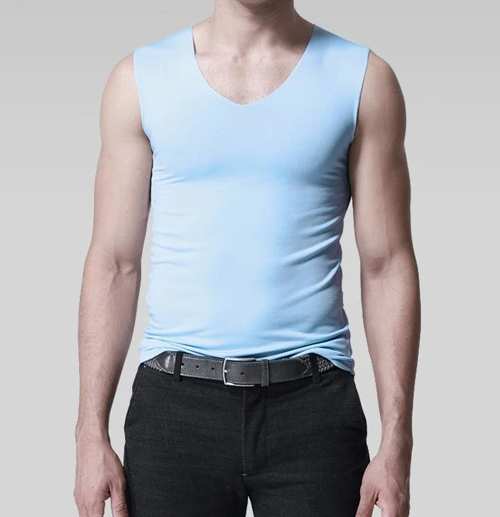 L'été personnalisée de la glace à séchage rapide de la soie Sleeveless Tee-shirts hommes" s sports Tank Top