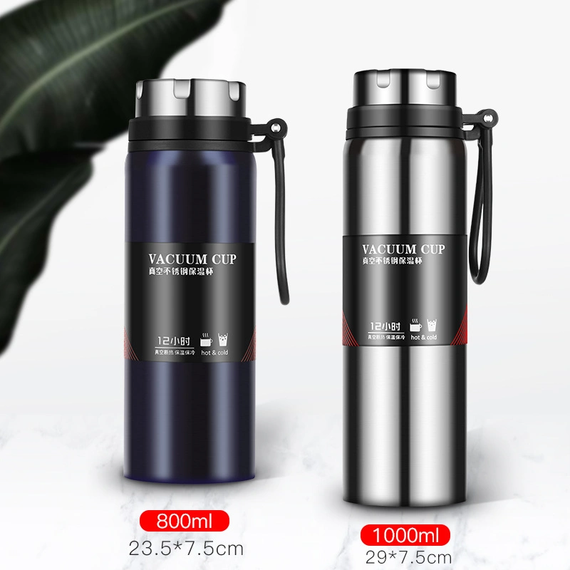 800ml 1000ml Travel Stainless Steel Vacuum Flasks Mug Cup Thermal Insulated Cups Water Bottle Thermos