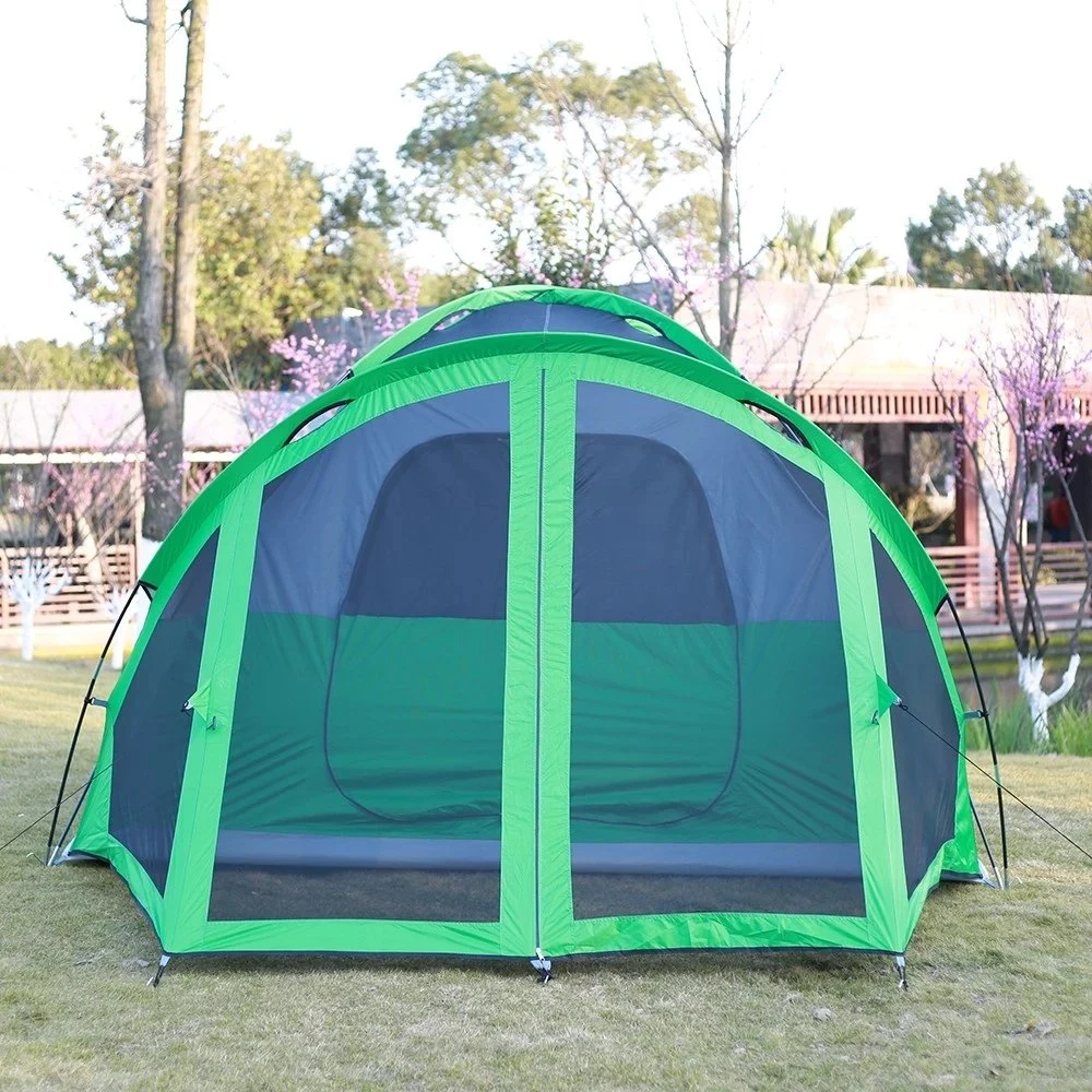 Usine doubles couches imperméables de gros de la famille de 5 à 6 personne tente de camping