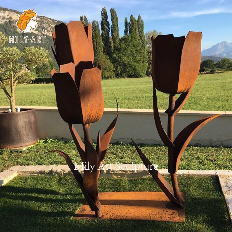 شاشة معدنية تزيينية حديثة Corten Steel Rusty Metal Art Sclture