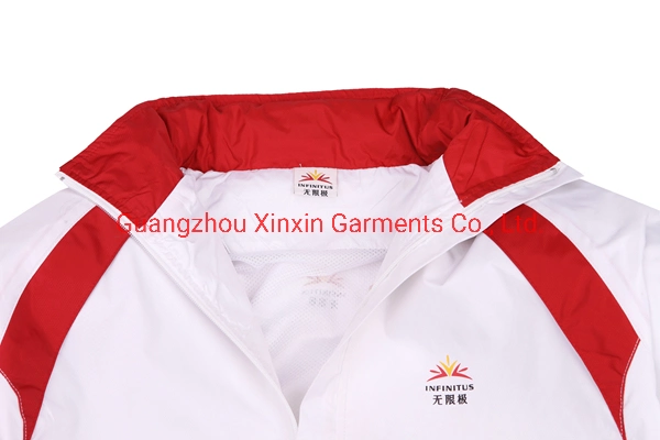 Casual Woven Stand Collar Plain Men Sports Jacket Uniform Custom Waterproof Sport Wear Clothes (J493)