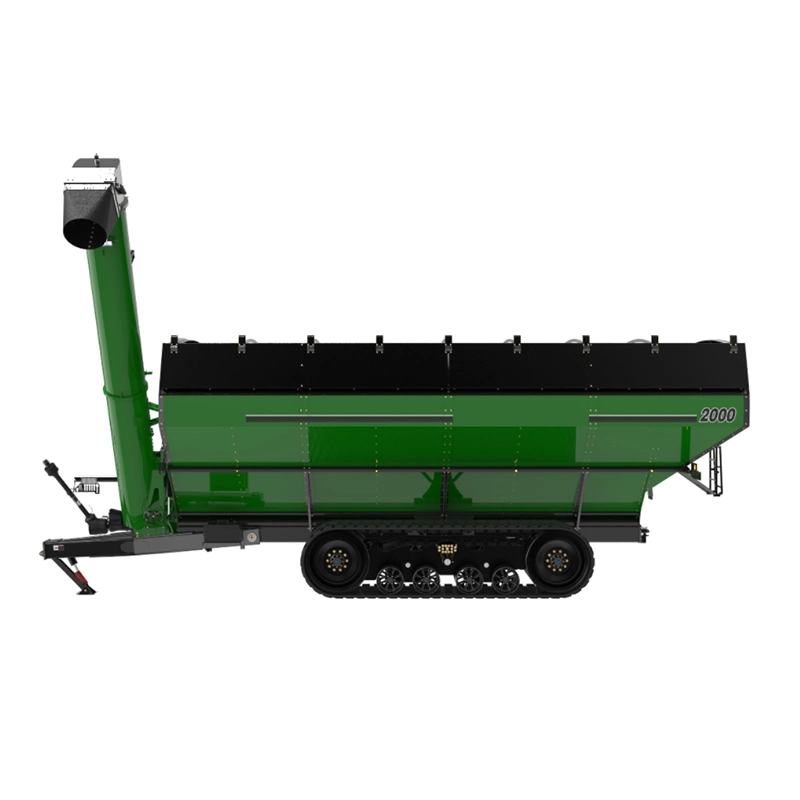 Dump Dual Axis Walking Tractor Car Farm Agricultural Tipping Box Grain Trailer 4 Wheel Farm Trailer Crawler Grain Carrier