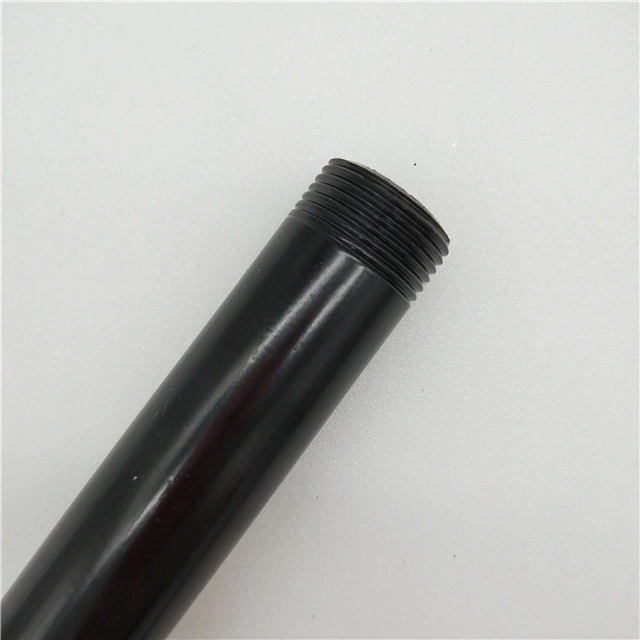 Black Cast Iron Pipe Fitting Nipple 3/4" with Thread on Both Ends for Industrial Pipe Bookshelf