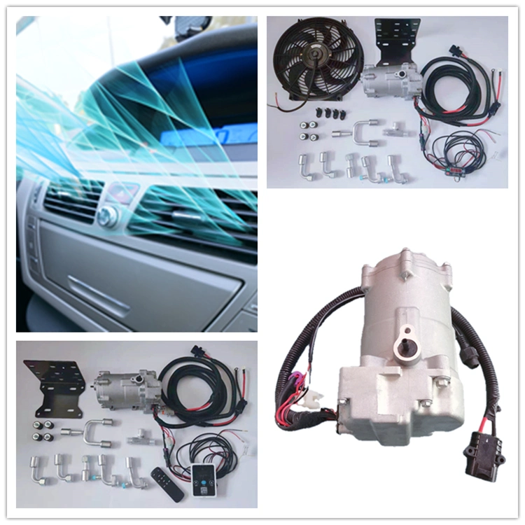 Universal Air Conditioning System Parking DC 12V Air Electric AC Compressor for Cars Sedan Trucks