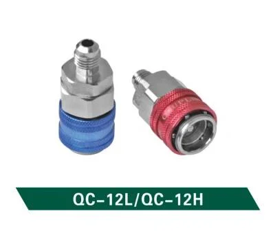 QC-12 Automotive R134A ACOPLADOR rápido de A/C con válvula de control para Refrigeración y aire acondicionado