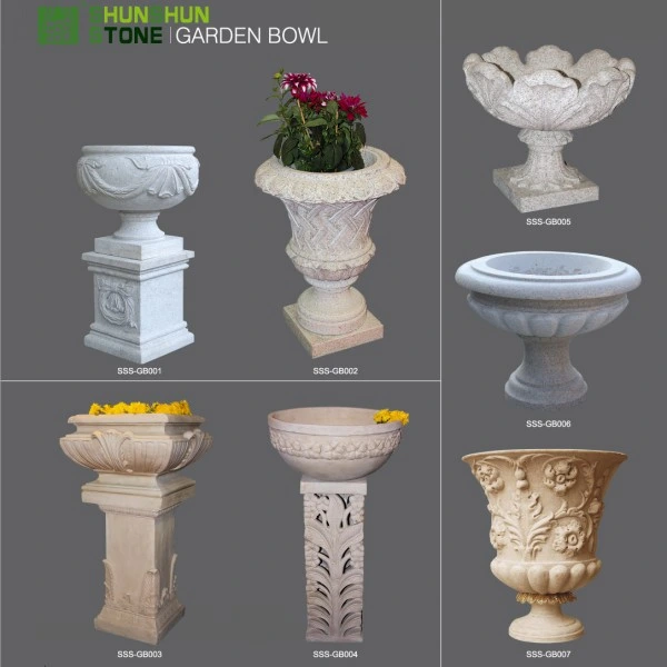China Manufacture Granite Planter Garden Flower Pot