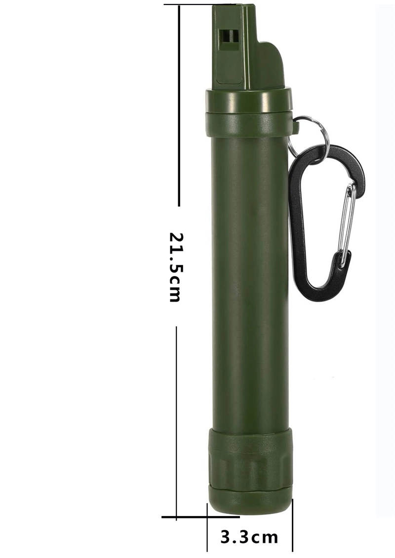 Outdoor Camping Hiking Emergency Survival Portable Water Purifier Straw Personal Water Filter Straw Gear