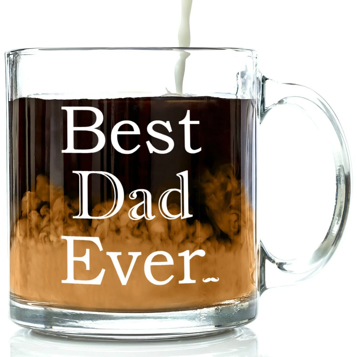 13oz Best Dad Ever Printing Coffee Glass Mug