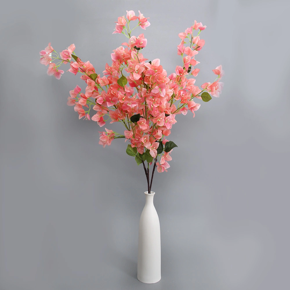 Wholesale/Supplier Wedding Garden Decoration Silk Bougainvillea Hot Sale Single Stem Small Flowers Artificial Spray Bougainvillea