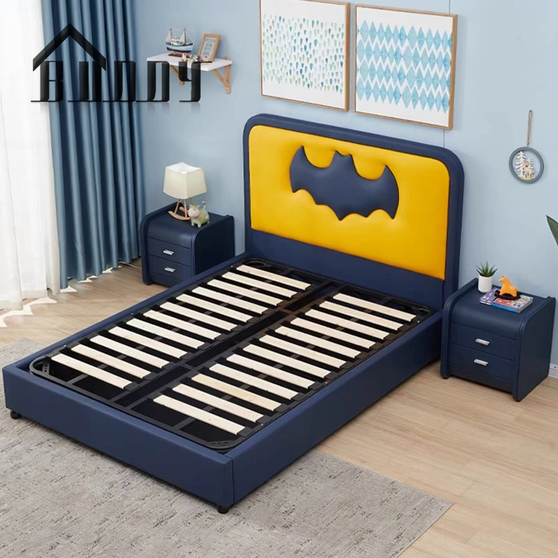 Moderne Kinder Bett Zimmer Möbel Bett Kind PU Bett Kind Bett Holzbett Kinderschlafzimmer Set