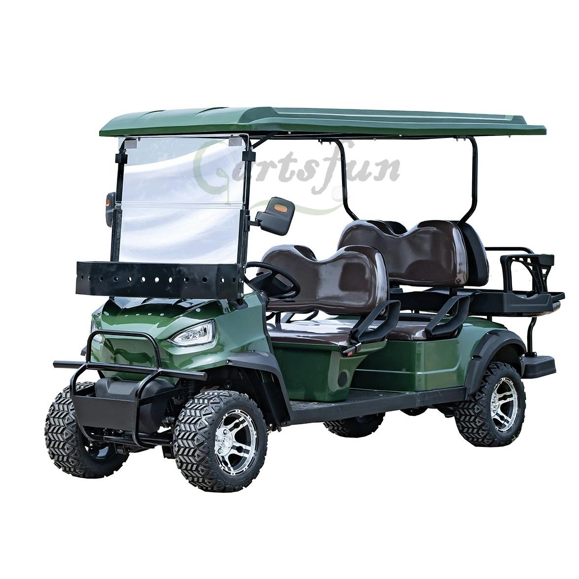 Fabrik Preis 2+2 Sitzer Gas Elektro Golf Cart mit Blei-Säure Batterie und Lithium-Batterie