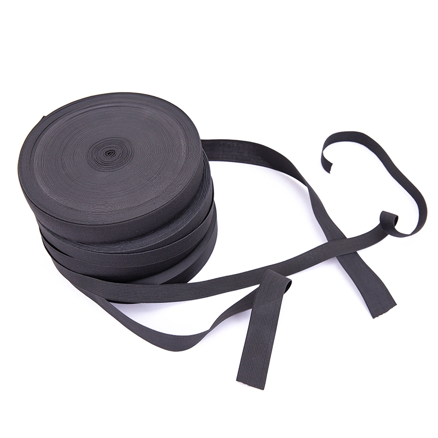 Adjustable Black Logo Custom Elastic Band Nylon Webbing