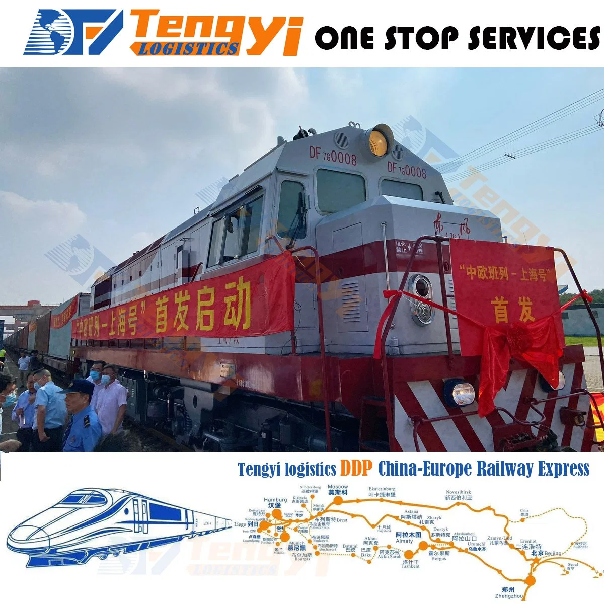 Shipping Cargo Goods From China Tomadrid Murcia Pamplona Spain Train/Railway/ Logistcs by Train and Railway