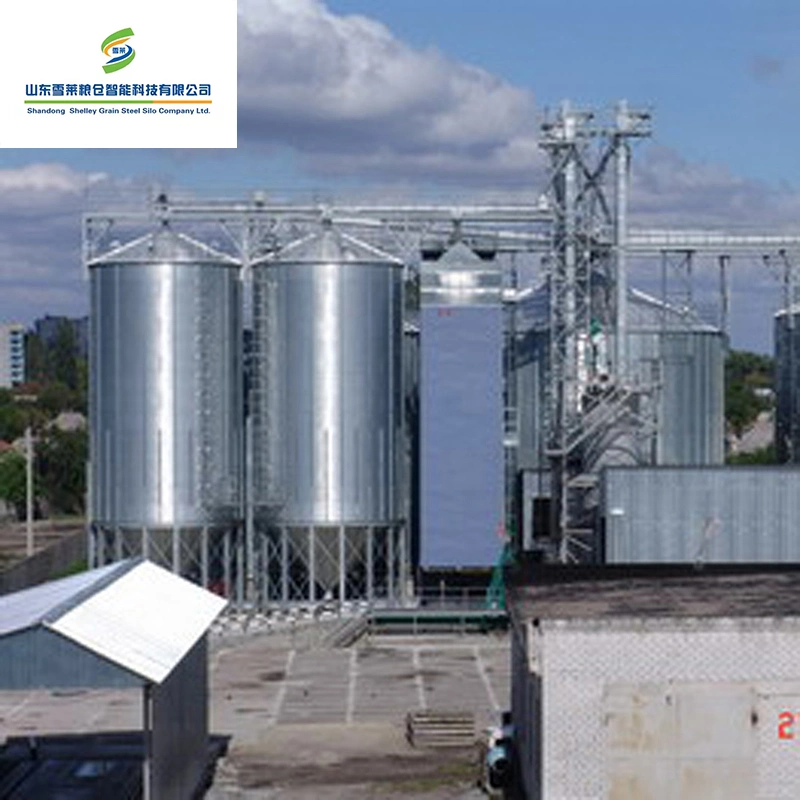 Granja de maíz de almacenamiento utilizado el sistema de silo de alimentación de 500 toneladas de acero galvanizado en caliente de 1.000 toneladas de los precios de Silo de grano