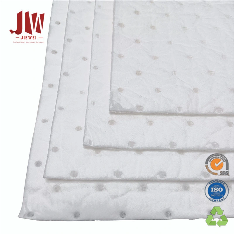 Custom Size 90cm Eco Friendly Strong High Absorbency White Heavy Duty Oil Spill Absorbing Pads Oil Absorbent Mat Pad