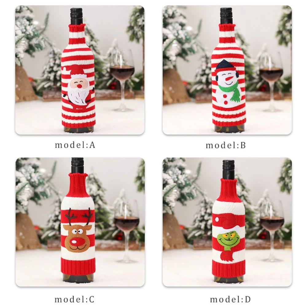 High quality/High cost performance  Hot Sale Christmas Party Favorite Christmas Wine Cover Decoration