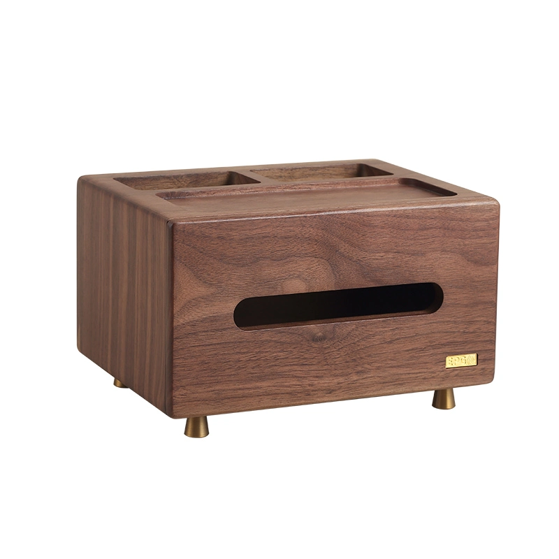 Solid Walnut Multifunctional Storge Tissue Gift Box