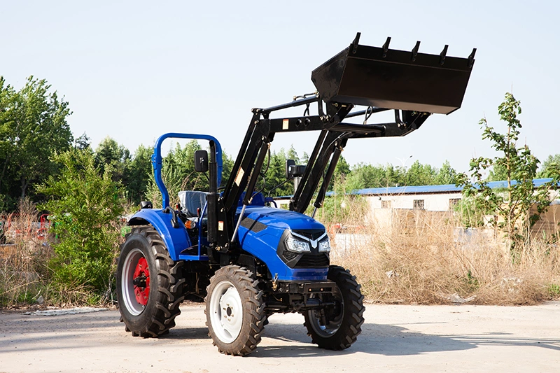 Tractor agrícola 50hp 60HP 70hp 80hp 90hp 100hp tractor con Pala cargadora delantera