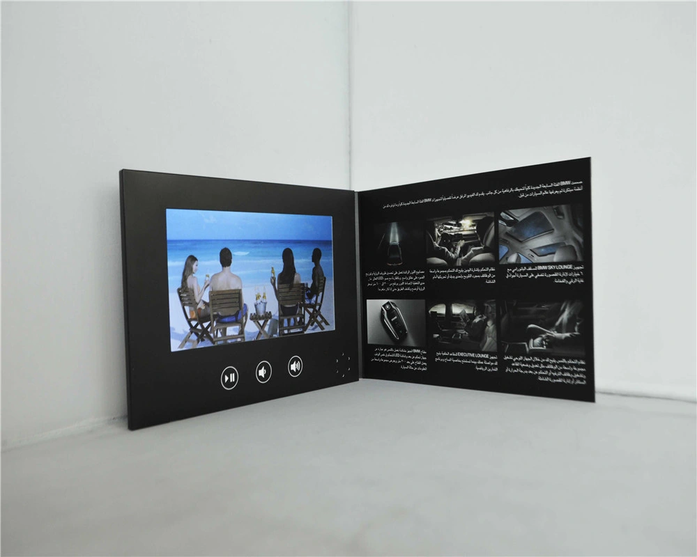 Custom Printing Digital 5inch LCD Screen Video Gift Card