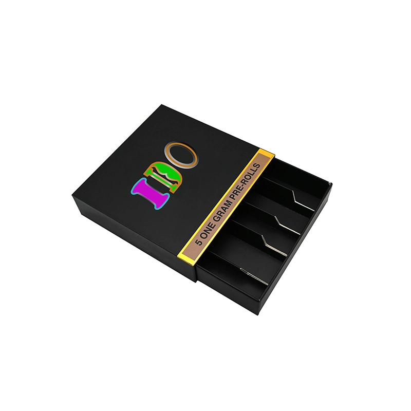 Custom Logo Cigarette Packaging Drawer Box Child Proof Sliding Cones Box Childproof Packaging Cones Box