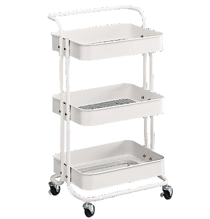 Hot Sale Movable Colorful Home Racks Kitchen Metal Rolling Storage Cart Trolley Storage Cart