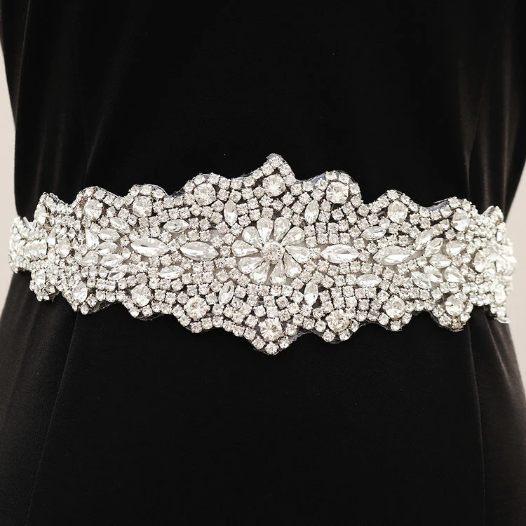 Hand-Sewn Waist Rhinestone Belt Wedding Dress Wedding Accessories