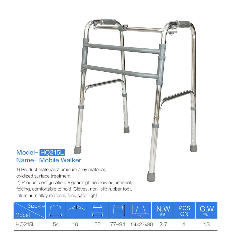 Hq215L ISO FDA SGS Gewicht Rollator Walker Rahmen für medizinische Geräte