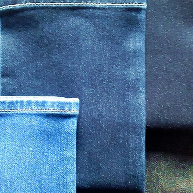 Color azul falso tejido Denim tejido de las prendas de vestir