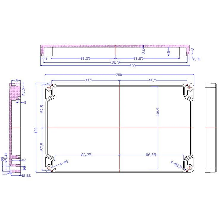 صندوق بلاستيكي ODM ABS IP55 IP65 IP66 كهربائي مقاوم للمياه وصلة