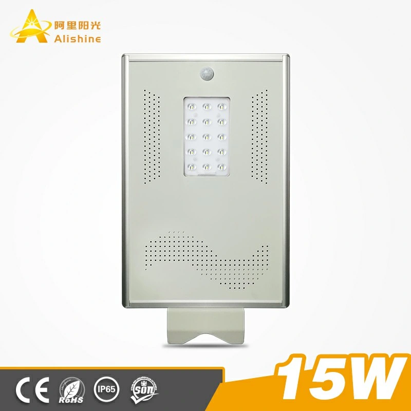 Microwave Radar Sensor 15W All in One Solar Street LED Light 3 Years Warranty IP65