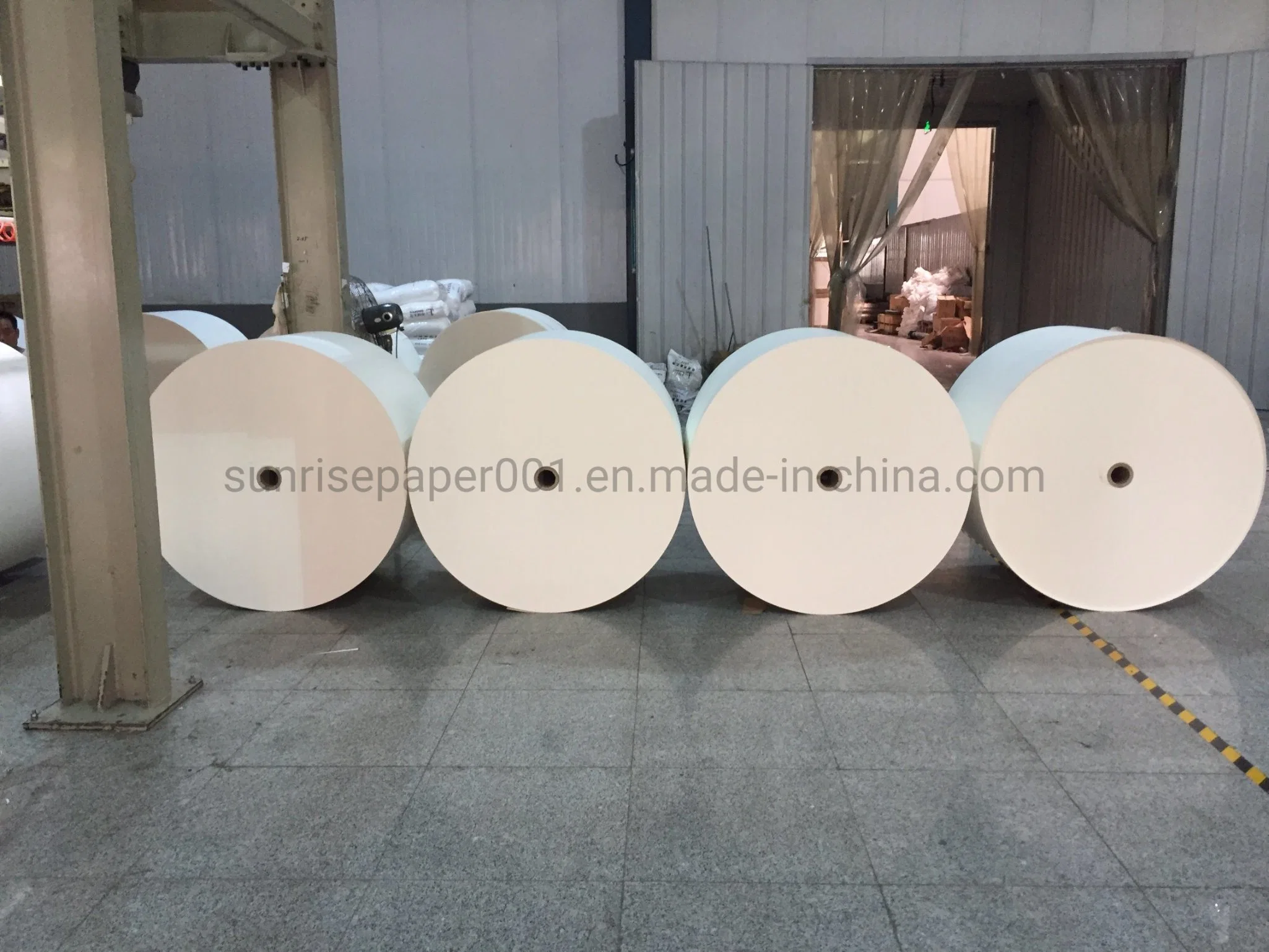 From China Paper Cup PE Coated Paper Bottom Roll for Paper Single/Double PE Coated Paper