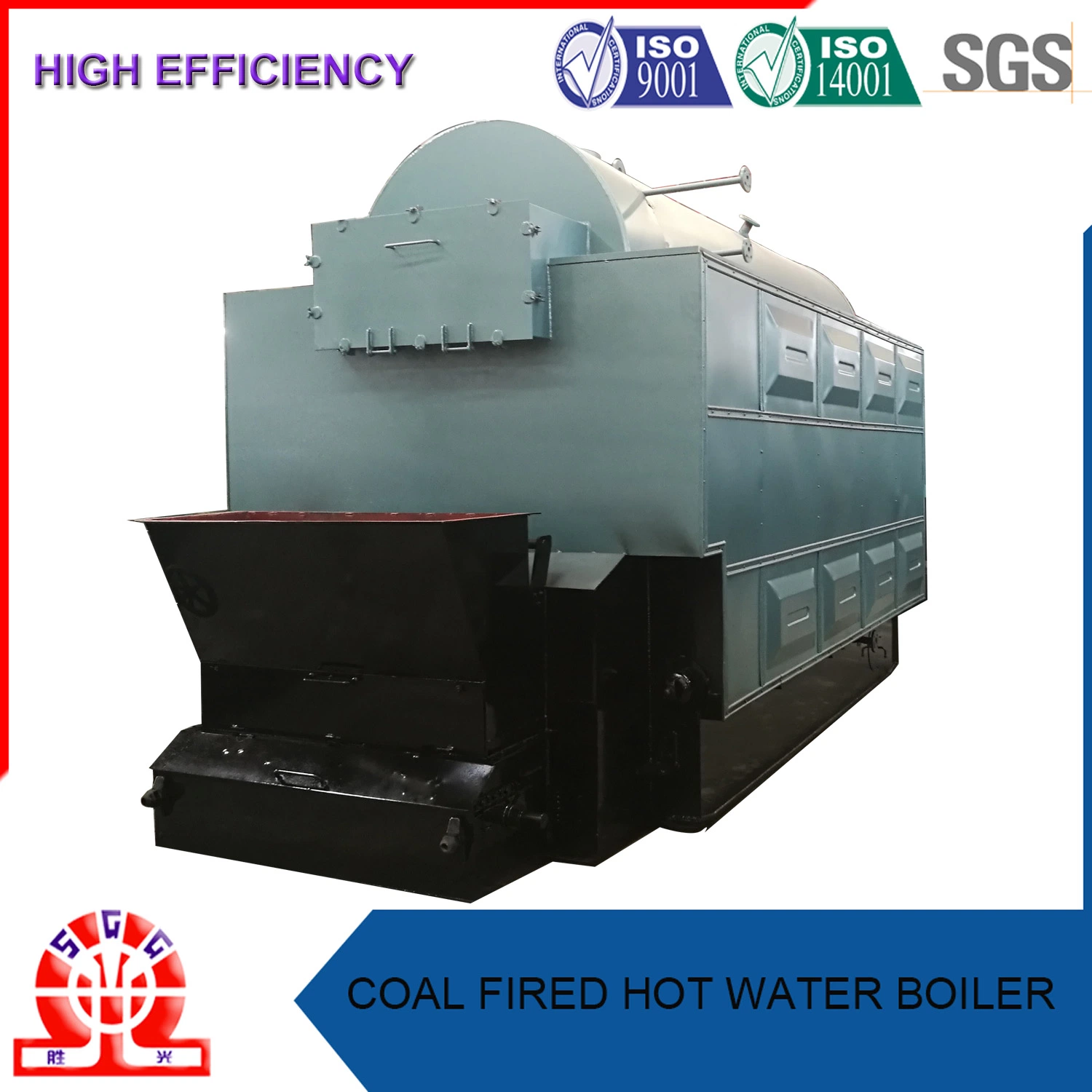 1400kg/Hr Horizontal Coal Hot Water Boiler for Dyeing Industry